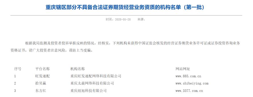 多地证监局公示场外配资黑名单，非法配资风险大